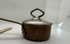 Vintage Rara Inocuivre Mini Padella Rame 3” Con Coperchio Auto Belgio Giudice - Foto 1 di 8