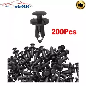 200X/Sst 8mm Bumper Clips Auto Car Hole Plastic Rivets Fastener Fender Push Pin - Picture 1 of 9