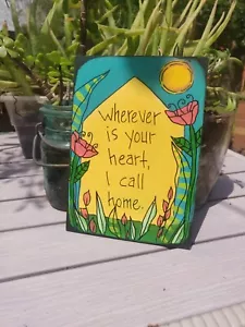 Brandi Carlile Wherever Is Your Heart Song Lyric Painting on 7 x 5" wood panel - Picture 1 of 5