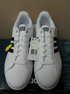 adidas cloudfoam leather sneakers