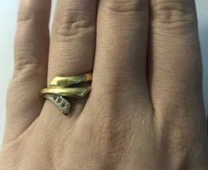 Pierre Lang Ring Gr. 61 Zirkonia vergoldet PL Modeschmuck - Picture 1 of 5