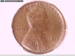 1915 D Lincoln Weizencent PCGS MS 62 BN 32833066 Video getönt - Bild 1 von 3