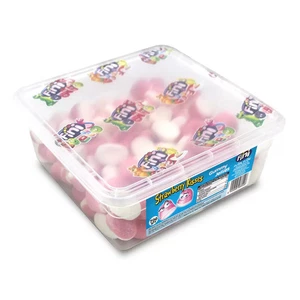 Fini Strawberry Kisses Tub Kids Party Bag Candy Gummy Jellies Sweets Pack of 1kg - Picture 1 of 3