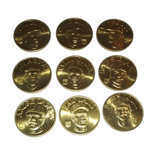 MLB Baseball Coin Slammer Messing Münze Sport Stars 9 Stück Sammlerstück Baseball - Bild 1 von 2