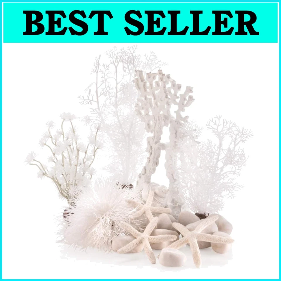 Элегантный зимний тематический набор украшений для аквариума пресноводных и морских рыб - Изображение 1 из 4