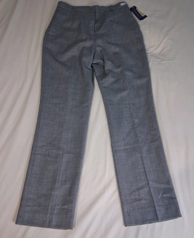 Pendleton Mujer Lana Virgen Academia Vestido Pantalones Gris Pierna Ancha Pantalones Talla 8 Foto 1 de 4