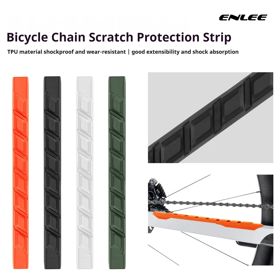 ENLEE MTB Road Bike Chain Protector TPU Chain Bicycle Frame Guards Self-Adhesive - image 1 of 4