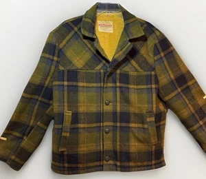Vintage Richman Brothers karierte Wolle gefüttert Gr. 42 Feldjagd Jacke Mantel Outdoor - Bild 1 von 11