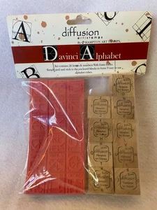 Vintage Diffusion Hampton Gummi Kunst Stempel Würfel - Davinci Alphabet Neu aus altem Lagerbestand - Bild 1 von 4