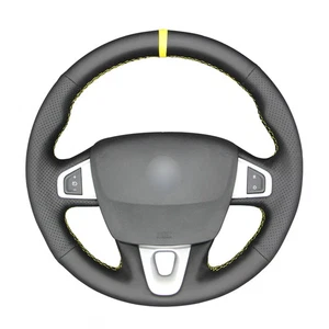 Hand-stitched Leather Car Steering Wheel Cover for Renault Megane 3 (Coupe) RS - Picture 1 of 18