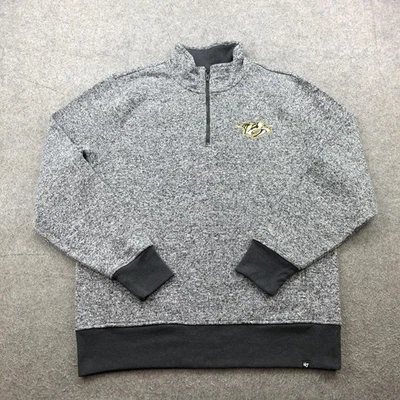 Suéter Nashville Predators Para Hombres XL Gris Negro Media Cremallera Pullover Marca NHL 47 Foto 1 de 4