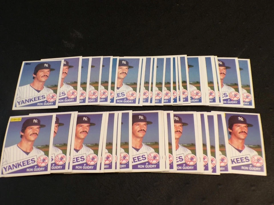 1985 OPC-Topps ¡Lote de 40 tarjetas RON GUIDRY! ¡YANKEES! Foto 1 de 1