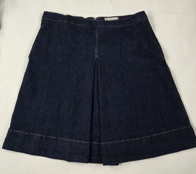 HOBBS LONDON Mujer Ruth Denim Falda Línea A Bolsillos Índigo Plisado Frontal Talla 12 Foto 1 de 4