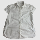Gap Koszula dziecięca Dziewczęca Rozmiar XXL 13-14 Dopasowana Biała Button Up Krótki rękaw Rekreacja