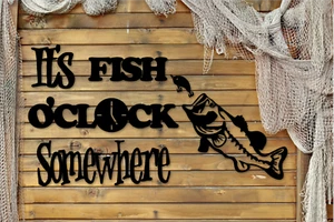 It's Fish O'clock en algún lugar - NO es una calcomanía - Imagen 1 de 9