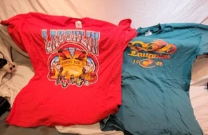  2 Vintage 1998 Laughlin Spring Run Herren Größe Large doppelseitige Hemden Biker - Bild 1 von 9