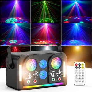 RGBW Laser Projektor DMX 7 in 1 Bühnenbeleuchtung Strobe Beam Disco Lichteffekt - Bild 1 von 8