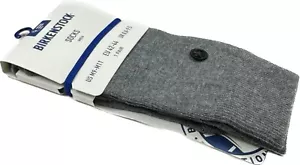 Calcetines Birkenstock Adultos Gris Claro Crew Cojín Logo Suave Suela de Algodón Talla EE. UU. 9-11 - Imagen 1 de 1