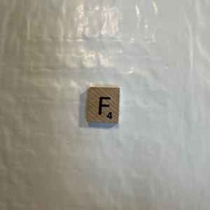 REPLACEMENT LOST SCRABBLE TILE NATURAL WOOD Letter F - Picture 1 of 2