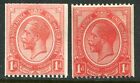 South Africa 1913-24 coil perf 1d x2 shades SG 19 & 19a hinged mint (cat. 54)