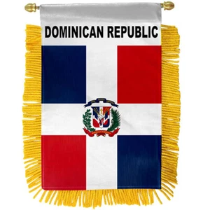 1 Docena de Mini Bandera República Dominicana 4x6 pulgadas Espejo Retrovisor Bandera - Imagen 1 de 2