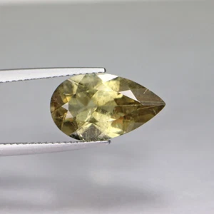 4.00 Cts SI Pear Unheated Peach Yellow Natural Tourmaline, Africa - Picture 1 of 5