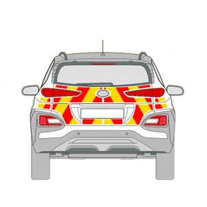 Hyundai Kona (2018+) CHEVRON KIT FULL ENGINEERING GRADE REFLECTIVE VINYL - Picture 1 of 3