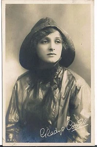 SERIE ROTATORIA POSTAL GLADYS COOPER FACSÍMIL FIRMA 1917 MATE RP - Imagen 1 de 2