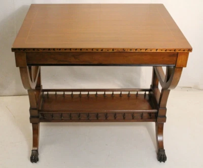 Lovely Regency Style Inlaid Fruitwood Sofa Hallway Table, c. 1940 - Image 1 of 4