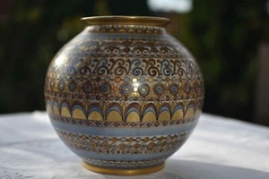Kaestner Saxonia Vase - geschwungenes blau-goldenes Muster - Bild 1 von 2