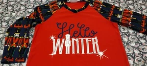 Dream Top The Nutcracker HELLO Christmas Shirt 3/4 Sleeve Childrens Size 10 - Picture 1 of 12