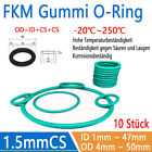 O-Ring 4mm - 76mm , Schnurstärke 1,5mm , FKM Dichtring Oring Nullring Metrisch