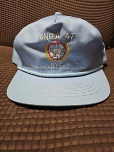 UNGA 47 NYC United States Secret Service Baseball Cap Hat LT Blue Snapback Logo - Picture 1 of 2