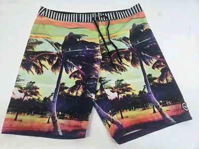 Bermuda havaiana feminina Roxy com cordão bolso traseiro tamanho pequeno #8156 - Imagem 1 de 4