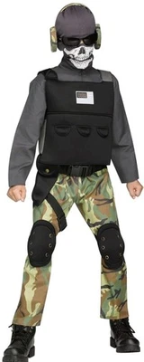 Disfraz Fun World 9 Piezas Calavera Soldado Francotirador Niños Niño Mediano 8-10 A46 Foto 1 de 4