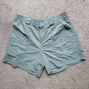 AFTCO Shorts Mens 38 Green Fishing Nylon Lightweight Outdoor Camping Utility - Picture 1 of 16
