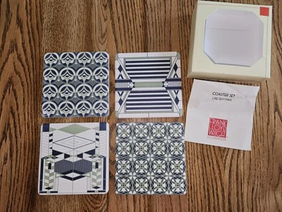 Set of 4 CoasterStone Absorbent Stone Coasters, Frank Lloyd Wright, LINE RHYTHMS - Image 1 of 4