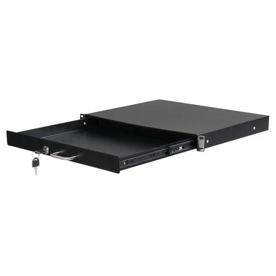 19 " Rack Mount 1U Locke  Drawer Audio DJ Server Rack Storage Cabinet with Keys - Image 1 of 4