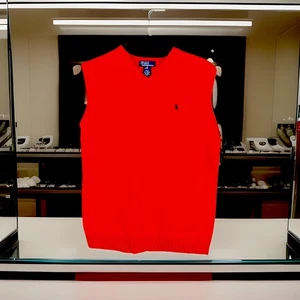 Polo Ralph Lauren Men's Golf Vest Red  V-Neck SZ XL  - 42" Chest - Picture 1 of 6
