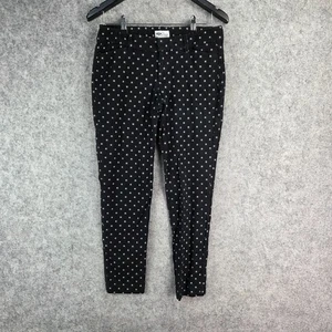 Old Navy Pants Womens 10 Black Polka Dot Pixie Skinny Casual Pockets 12865 - Picture 1 of 14