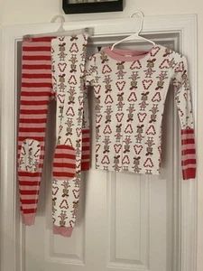 hanna Andersson Girls Long Sleeve Multicolor Christmas 2-Piece Pajamas, 140/10 - Picture 1 of 6
