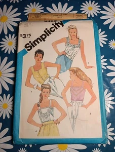 Simplicity 6463 Misses' Set of Camisoles Vintage Uncut Pattern Sz 10 - Picture 1 of 5
