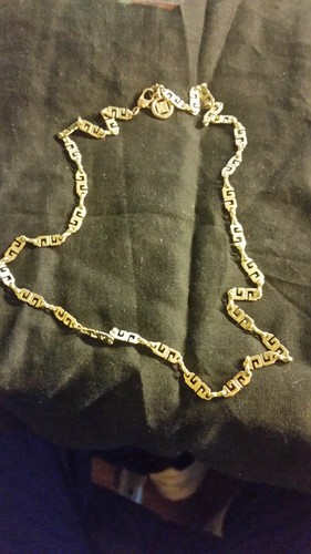 Collana catena vintage Givenchy G tono oro 24"