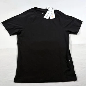 Camiseta ASRV Crew Para Hombres Negra Manga Corta Supima Ajustada DSG-0919 Talla S Nueva con Etiquetas - Imagen 1 de 9