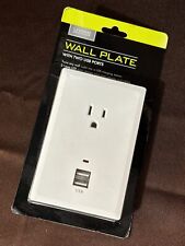 Living Solutions Wall Plate With Two USB Ports T4