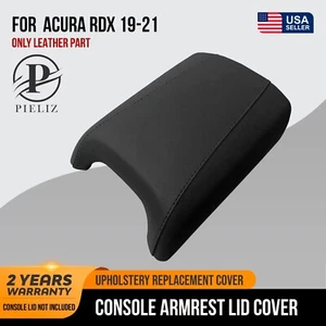 Center Console Armrest Lid PVC Leather Cover for Acura RDX 19-21 Black - Picture 1 of 9