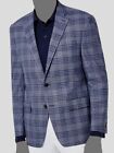 $295 Ralph Lauren Men's Blue Classic-Fit Check Blazer Coat Suit Jacket Size 46R