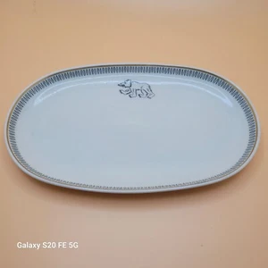 VTG Suisse Langenthal 69 Serving Plate Dish Porcelain Oval Plate Bear 1960s MCM - Picture 1 of 8