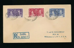 Caribbean, 1937 Reco Letter from St. Lucia (S4) - Picture 1 of 2