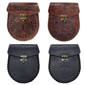 Leather Medieval Waist Pack Vintage Handwork Belt Pouch Bag Waist Bag Belt Pouch